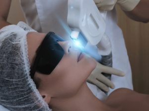 Young Woman Receiving IPL. Photo Facial Therapy  | La Vida Laser & Aesthetics Institute in Houston, TX